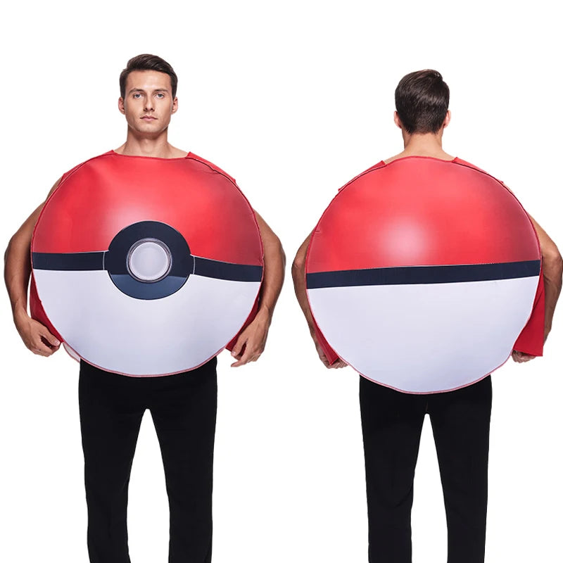 Pokemon Pokeball Kostüm Cosplay Karnevall Halloween Fasching für Erwachsene
