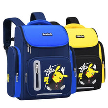 Lade das Bild in den Galerie-Viewer, Pokemon Schul Rucksack mit Pikachu Pokemon Motiv in Blau oder Gelb
