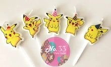 Load the image into the gallery viewer, 5 pcs Pokemon Pikachu candles cake decoration for birthday

