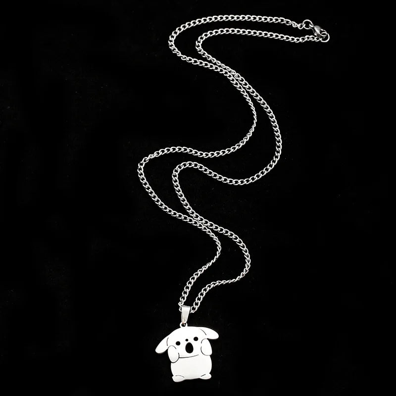 Pikachu, Cubone Tragosso oder Pummeluff Halskette in Silber