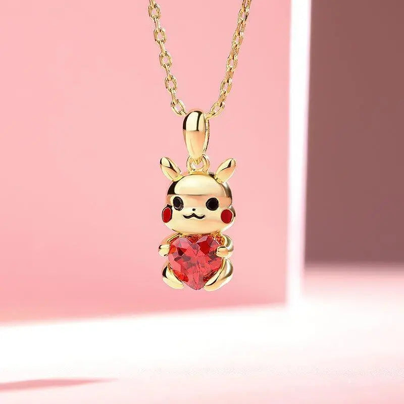 Pikachu mit Herz Goldkette oder Ohrringe kaufen