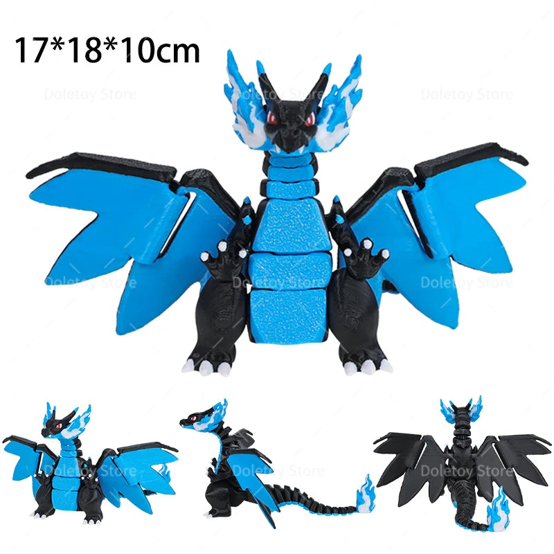 Mega Glurak Charizard X Y Figur mit bewegbaren Flügeln etc.