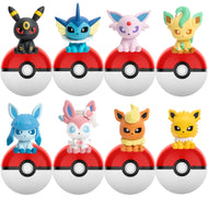 Spielset 8 Stk. Pokebälle mit Evoli Entwicklungen Figuren