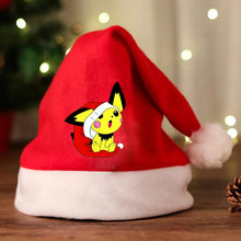 Lade das Bild in den Galerie-Viewer, Weihnachtsmanmütze mit Pikachu oder Pokemon Motiv
