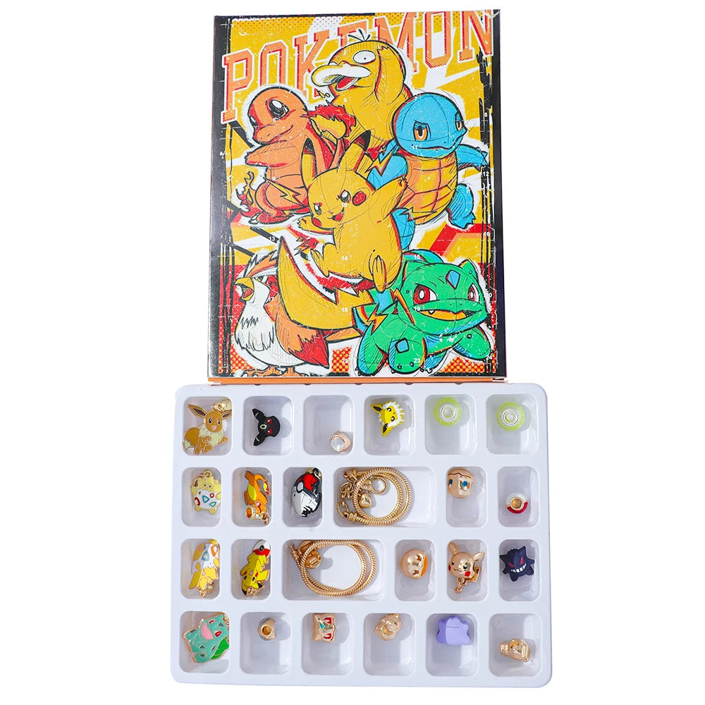 Pokemon Adventskalender mit Schmuck Armband und Charms