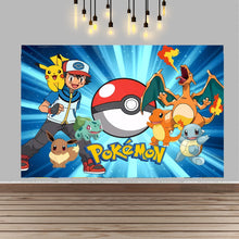 Lade das Bild in den Galerie-Viewer, Pikachu Kindergeburtstag Poster Hintergrund Banner für Geburtstag, Feier etc.
