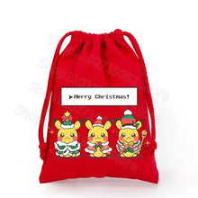 Lade das Bild in den Galerie-Viewer, Weihnachtliche Pokemon Pikachu Tassche mit Kordel für Nikolaus, Weihnachten Geschenke etc.
