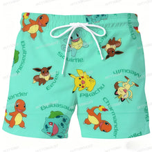 Lade das Bild in den Galerie-Viewer, Pokemon Sommer Strand- Badeshorts in vielen Motiven
