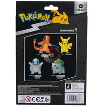 Lade das Bild in den Galerie-Viewer, Pokemon Starter Figuren Set mi Pikachu, Glumanda, Schiggy und Bisasam
