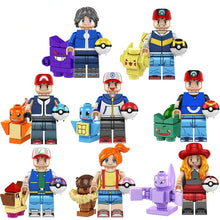 Load the image into the gallery viewer, Mini Trainer Figures with Pokemon