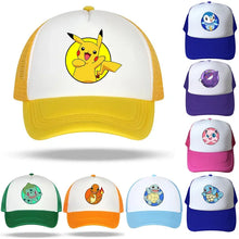 Cargue la imagen en el visor de la galería, geniales gorras de béisbol de verano con motivos de Pikachu y Pokémon