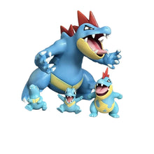 Lade das Bild in den Galerie-Viewer, Impergator Feraligatr Evolution Gruppe mit Karnimani Totodile, Tyracroc  Croconaw, Impergator Pokemon Figuren Set
