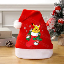 Lade das Bild in den Galerie-Viewer, Weihnachtliche Pikachu Pokemon Mütze für Kinder oder Erwachsene
