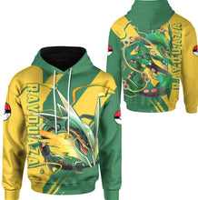 Lade das Bild in den Galerie-Viewer, Pokemon Hoodie Pullover mit Rayquaza Motiv
