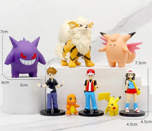 Lade das Bild in den Galerie-Viewer, 8 Stk. Pokemon Figuren im Set - Ash, Gengar, Pikachu, Arkani u. a.
