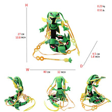Load the image into the gallery viewer, Rayquaza plush toys in different shapes - Mega Raayquaza, Iridescent and much more. buy