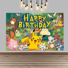 Lade das Bild in den Galerie-Viewer, Pikachu Kindergeburtstag Poster Hintergrund Banner für Geburtstag, Feier etc.
