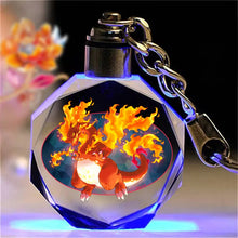 Load the image into the gallery viewer, Colorful Pokemon Krystal Keychains Pendant