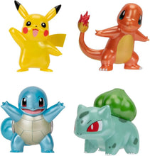 Lade das Bild in den Galerie-Viewer, Pokemon Starter Figuren Set mi Pikachu, Glumanda, Schiggy und Bisasam
