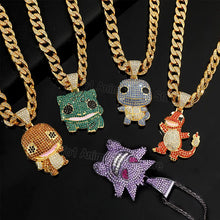 Lade das Bild in den Galerie-Viewer, Stylishe Bling bling Pokemon Halsketten - viele Motive
