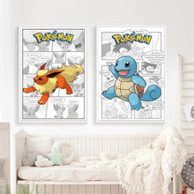 Lade das Bild in den Galerie-Viewer, Pokemon Canvas Poster im Comic Look in vielen Motiven
