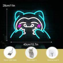 Lade das Bild in den Galerie-Viewer, Snorlax Relaxo LED Neon Wandlampe Pokemon Wand Deko
