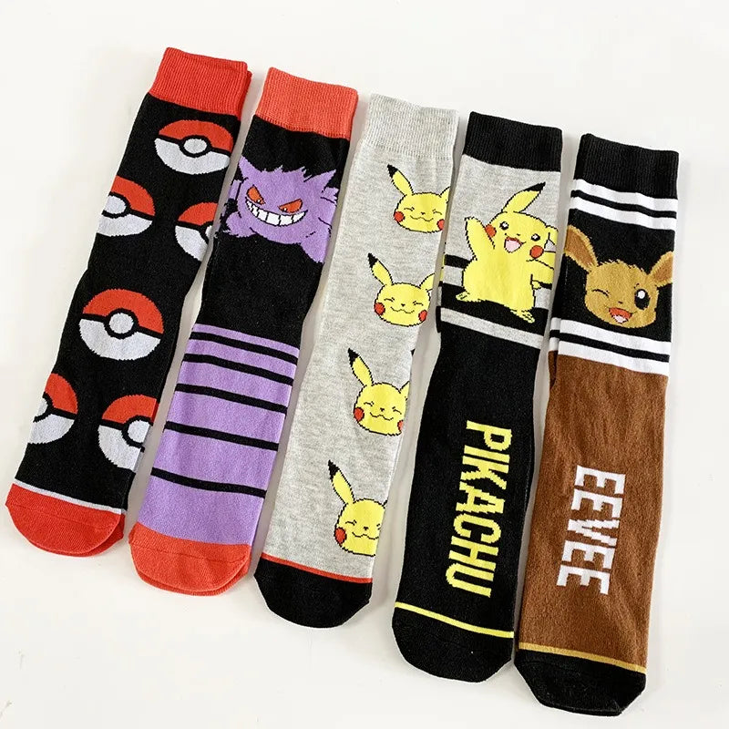 Calzini Unisex Pokémon Pikachu Glumanda Gengar - Multicolore - Fan Merch Ufficiale - 2