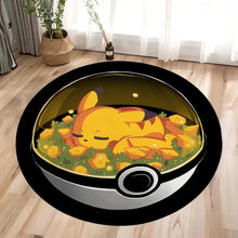 Lade das Bild in den Galerie-Viewer, Runder Teppich im Pokeball Look
