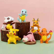 Lade das Bild in den Galerie-Viewer, 6er Set Pokemon Figuren mit Pikachu, Schiggy, Raichu, Tragosso, Flegmon und Glumanda
