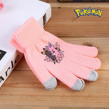 Chargez l'image dans la visionneuse de galerie, Gants d'hiver moelleux avec motifs Pokémon en rose ou noir