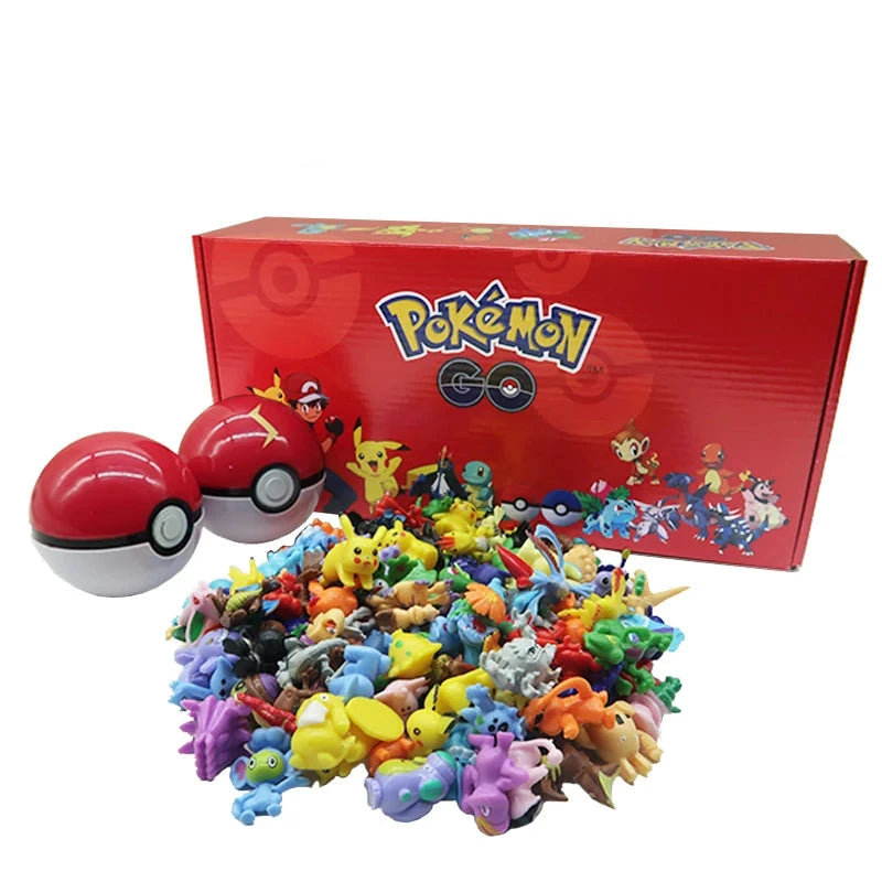 144 Pokemon Figuren mit 2x Pokeball in Geschenkbox