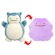 Load the image into the gallery viewer, Transform Ditto Plush Pokemon transforms into Snorlax, Pikachu, Squirtle etc.