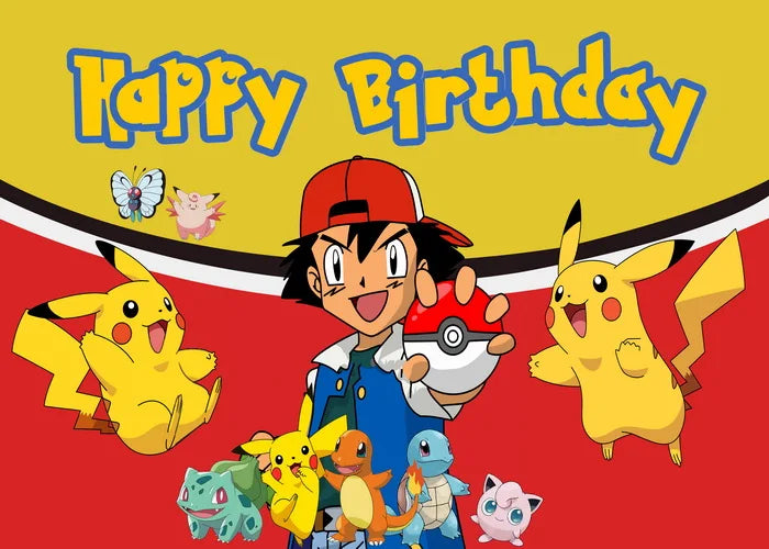 Pokemon Happy Birthday Birthday large poster canvas - many motifs to buy