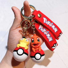 Lade das Bild in den Galerie-Viewer, Pokeball mit Pokemon Figur Schlüsselanhänger Keychain
