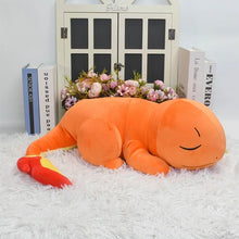 Lade das Bild in den Galerie-Viewer, Süßes Glumanda XXL Pokemon Stofftier in Schlafpose (ca. 45cm)
