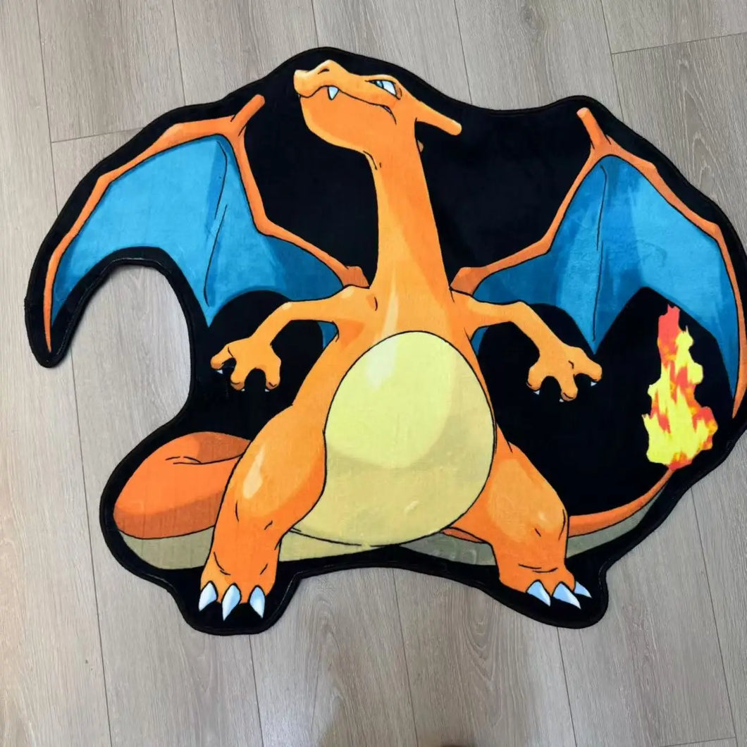 Farbenfroher Glurak Charizard Teppich Spielmatte
