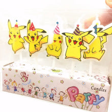 Load the image into the gallery viewer, 5 pcs Pokemon Pikachu candles cake decoration for birthday
