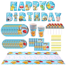 Load the image into the gallery viewer, Pokemon Birthday Party Decoration Items