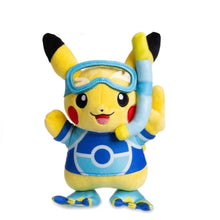 Lade das Bild in den Galerie-Viewer, Pikachu Cosplay als Taucher, Mauzi Kuscheltier
