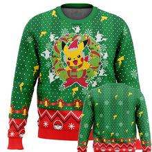 Lade das Bild in den Galerie-Viewer, Pikachu Pullover im Weihnachts Look Weihnachts Sweater Pullover
