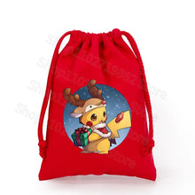 Lade das Bild in den Galerie-Viewer, Weihnachtliche Pokemon Pikachu Tassche mit Kordel für Nikolaus, Weihnachten Geschenke etc.
