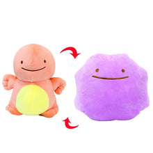 Load the image into the gallery viewer, Transform Ditto Plush Pokemon transforms into Snorlax, Pikachu, Squirtle etc.