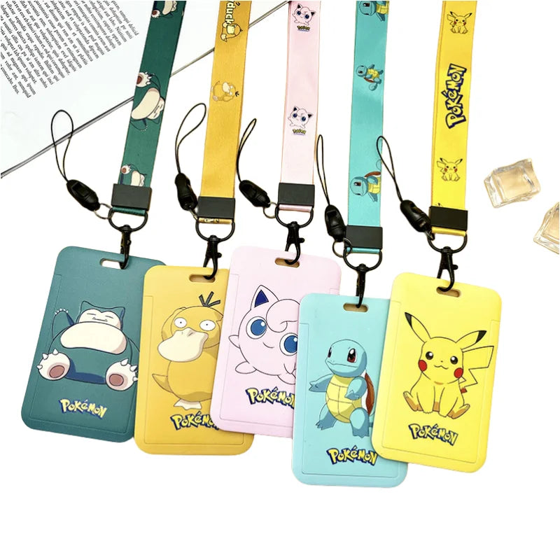 pokemon lanyard card holder Jigglypuff With a neck breakaway and lower buckle release Pokemon Art Name Badge/Card Holder