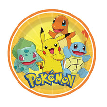Load the image into the gallery viewer, Pokemon children's birthday decorations - plates, cups, banners, tablecloths, etc.