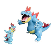 Lade das Bild in den Galerie-Viewer, Impergator Feraligatr Evolution Gruppe mit Karnimani Totodile, Tyracroc  Croconaw, Impergator Pokemon Figuren Set
