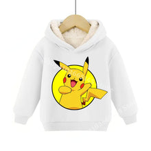 Lade das Bild in den Galerie-Viewer, Warme gefütterte Kinder Pullies Hoodies mit Pokemon Motiven
