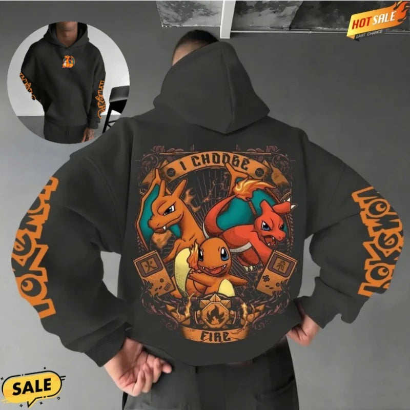 Glurak Charizard Hoodie Pokemon Pullover