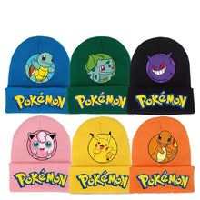 Lade das Bild in den Galerie-Viewer, Warme Pokemon Pikachu, Gengar, Bisasam, Glurak, Pummeluff uvm. Winter Mützen
