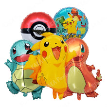 Load the image into the gallery viewer, 5 pcs. Pokemon balloon set for celebration, birthday, party, decoration
