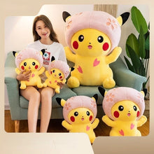 Lade das Bild in den Galerie-Viewer, XXL Pikachu Sakura Stofftier (30cm oder 40cm)
